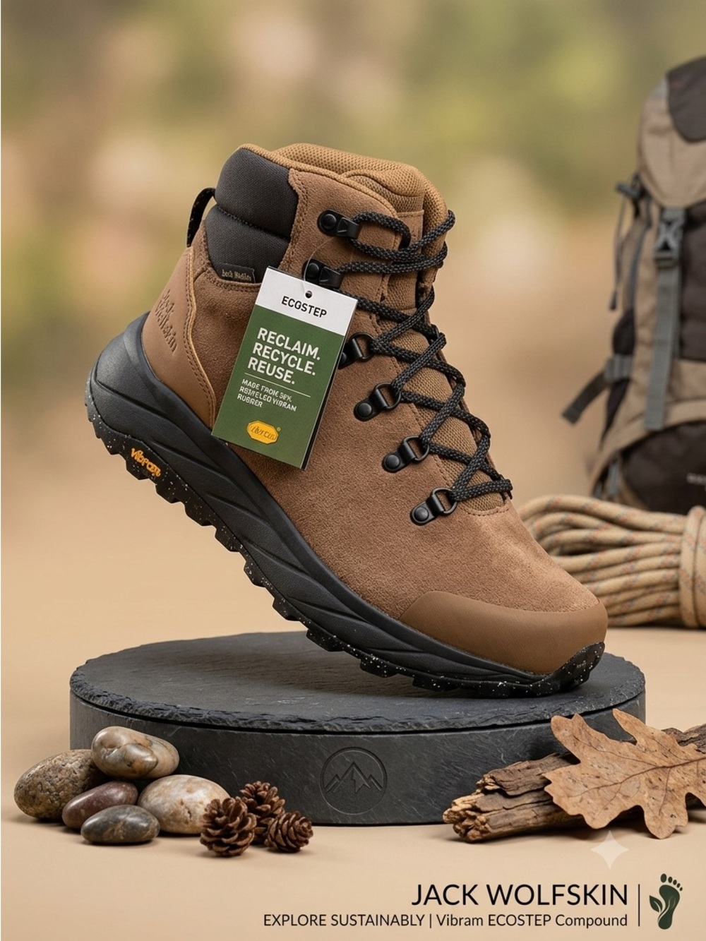 Jack Wolfskin Men's Tan and Black Boots